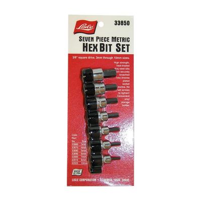 LIS33850 image(0) - SOCKET HEX BIT SET 3/8IN. DR 7PC METRIC 3 TO 10MM