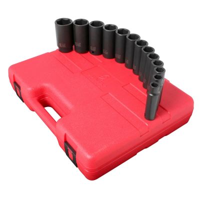 SUN2651 image(0) - SOCKET SET IMPACT 1/2IN. DRIVE 13 PC DEEP SAE 6 PT