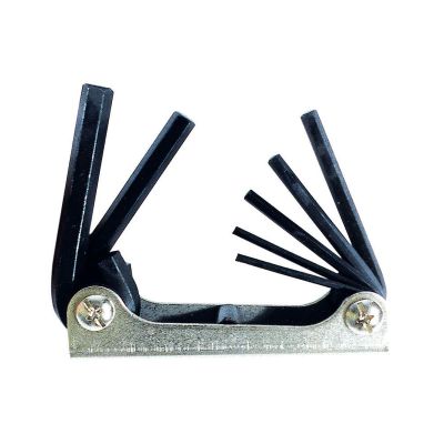 KTI71400 image(0) - HEX KEY SET 7 PC. FOLDING SAE 1/8IN.-3/8IN.