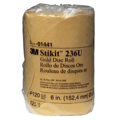 MMM1441 image(0) - GOLD DISC ROLLS STIKIT P120G 6IN 125/ROLL