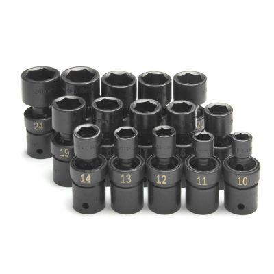 SKT34350 image(0) - SOCKET SET IMPACT FLEX 1/2IN. DR 15PC MET STD 6 PT