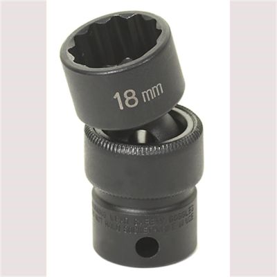 GRE1118UM image(0) - SOC 18MM 3/8D IMP UNIV 12PT BLK
