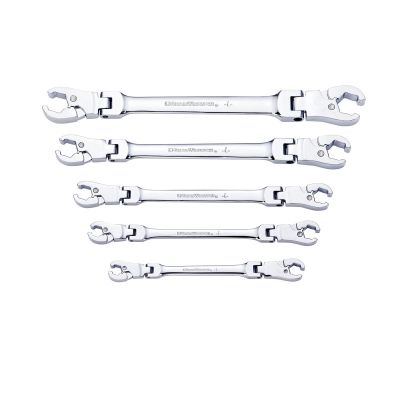 KDT89100 image(0) - 5 Pc. Ratcheting Flex Flare Nut Wrench Set- SAE