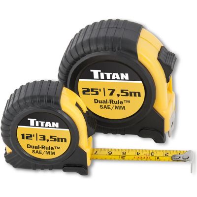 TIT10903 image(0) - TAPE MEASURE SET 2-PC DUAL-RULE ST
