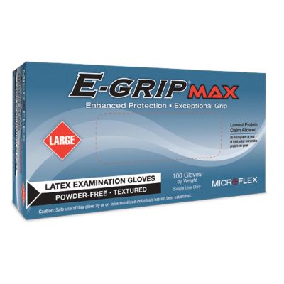 MFXL922 image(0) - E-GRIPMAX PF LATEX EXAM GLOVES BOX/100 MEDIUM