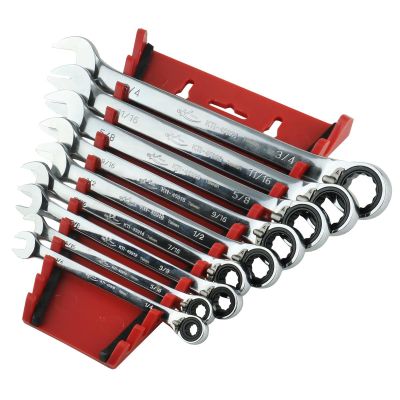KTI45901 image(0) - 9 pc Rev. Ratcheting Wrench Set 1/4-3/4"