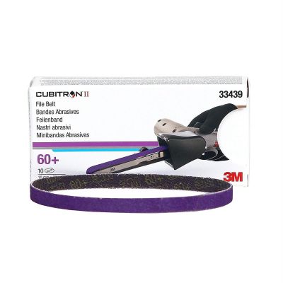MMM33439 image(0) - Cubitron II File Belt 60+ 10mmx330mm (3/8"x13") 10 belts/cart 5 cart/case