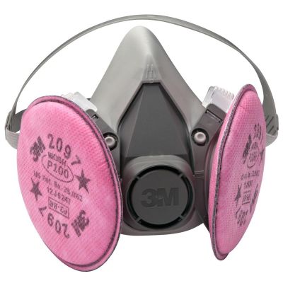 MMM7182 image(0) - RESPIRATOR HALF MASK P100 MEDIUM