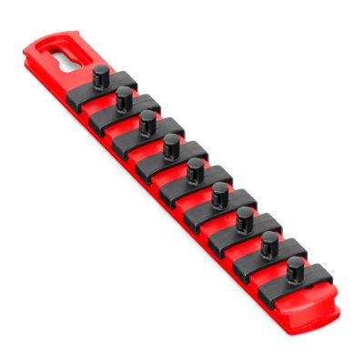 ERN8410 image(0) - 8” Socket Organizer and 9 Socket Clips - Red - 1/4”