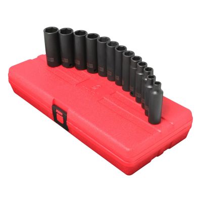 SUN3359 image(0) - SOCKET SET IMPACT 3/8IN. DRIVE 13 PC.DEEP METRIC