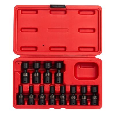 SUN1814 image(0) - SOCKET SET IMPACT 1/4IN. DRIVE 12 PC UNIV METRIC