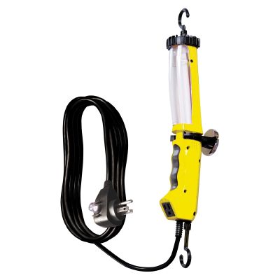 13W Fluorescent Angle Work Light with Swivel Magnet, Switch and Outlet in Handle