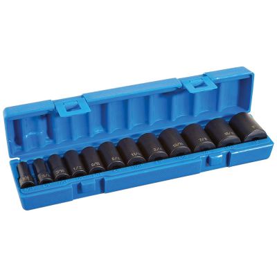 GRE1213SD image(0) - 3/8" Drive 12 Piece Semi Deep Fractional Set
