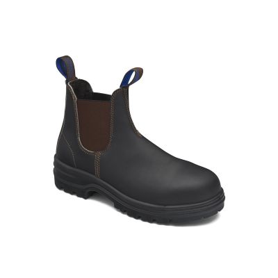 BLU140-060 image(0) - Blundstone 140 Steel Toe Elastic Side Slip-On Boots, Water Resistant, Stout Brown