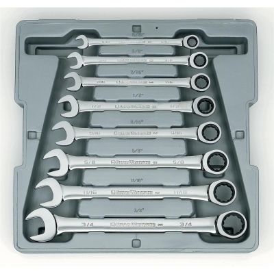 KDT9308 image(0) - WRENCH RATCHING COMB. SET SAE 8 PC GEARWRENCH
