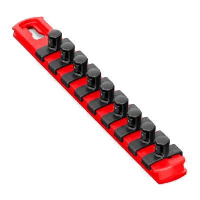ERN8416M image(0) - 13” Magnetic Socket Organizer with 11 Twist Lock Clips - Red - 1/2”