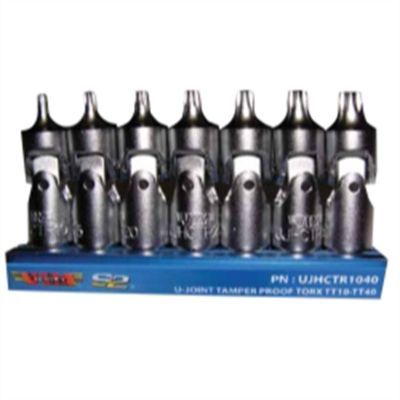 VIMUJHCTR1040 image(0) - VIM Tools 7-Piece 1/4 in. Drive U-Joint Half Cut Torx Tamper Proof Drivers Set T10-T40
