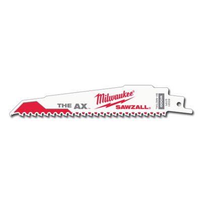 MLW48-00-5021 image(0) - 6" AX NAIL EMBEDDED WOOD CUTTING SAWZALL RECIP SAW BLADES, 5 TPI (5-PK)