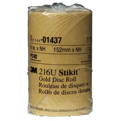 MMM1437 image(0) - GOLD DISC ROLLS STIKIT P240G 6IN 175/ROLL