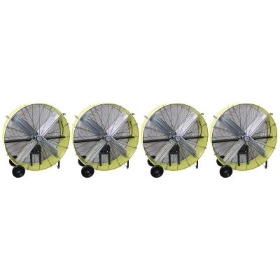 KTI77743-PL4 image(0) - 42" Belt Drive Industrial Drum Fan, Safety Yellow (Pallet of 4)