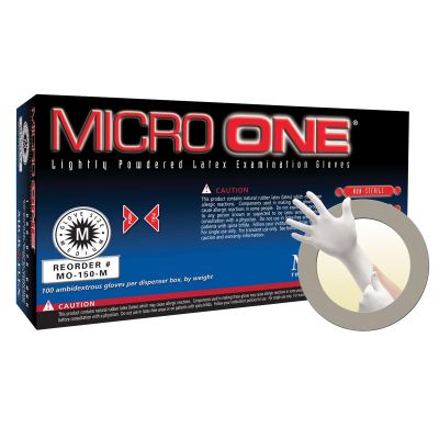 MFXMO150M image(0) - MICRO-ONE LIGH POWDER LATEX GLOVE MEDIUM