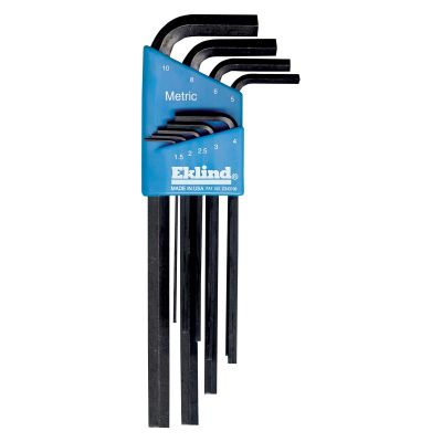 EKL10609 image(0) - HEX KEY SET 9 PC METRIC LONG 1.5-10MM