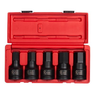 SUN4506 image(0) - 3/4" DR. 5PC SAE IMPACT HEX DRIVER SET