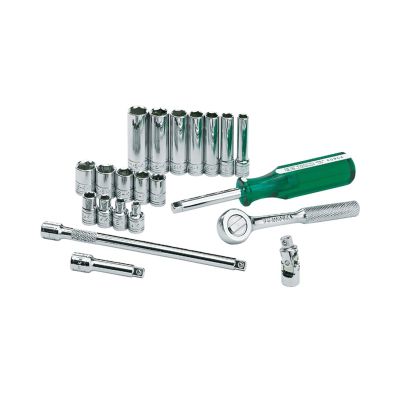 SKT89009 image(0) - TOOL SET 1/4IN. DRIVE 21PC METRIC 6 PT W/RATCH