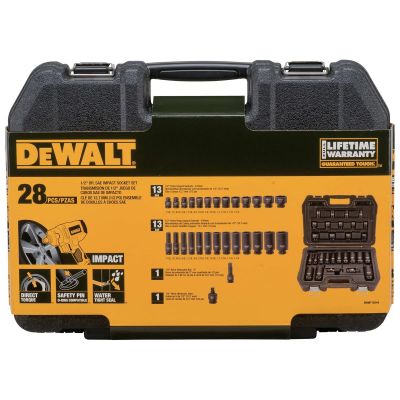 DWTDWMT19244 image(0) - DEWALT 28PC SAE 1/2"DR IM SOCKET COMBO SET