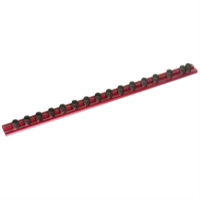 VIMMR16R16C image(0) - VIM Tools 16 in. Red Magrail TL Magnetic Socket Holder with 16 1/2 in. Studs