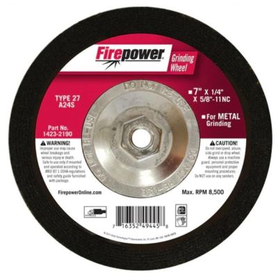 FPW1423-2190 image(0) - GRINDING WHEEL, T-27, 7"X1/4"X5/8-11Nc