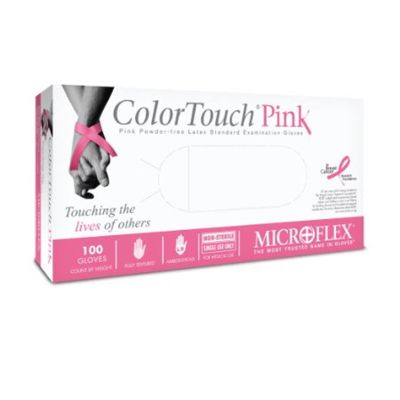 MFXCTP-233-M image(0) - COLORTOUCH PINK LATEX GLOVES M 100PK