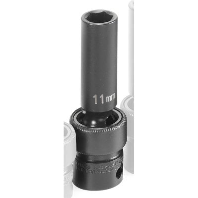 GRE1011UMD image(0) - SOC 11MM 3/8D IMP UNIV 6PT DP BLK