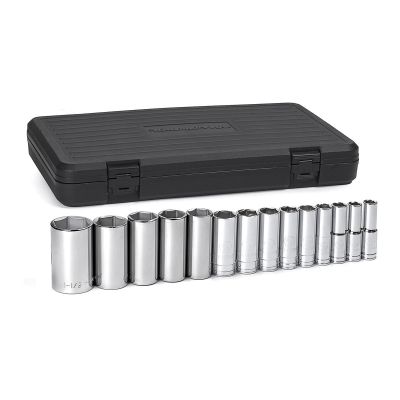 KDT80733 image(0) - 14 PC 1/2" DR SAE DEEP 6 PT SOCKET SET
