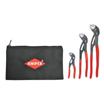 KNP9K0080100US image(0) - 3 PC Cobra Set with Knipex Keeper