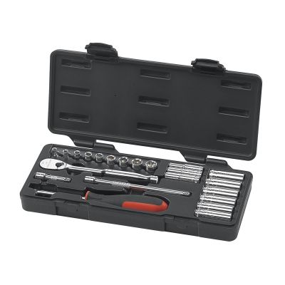 KDT80327 image(0) - 22PC 1/4" DRIVE METRIC SOCKET SET (STD / DEEP)