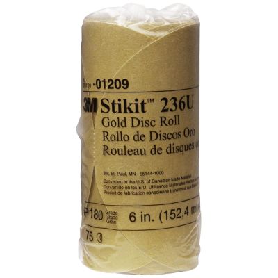 MMM1209 image(0) - DISC ROLLS-GOLD STIKIT 6" P180 75/ROLL 12/CS