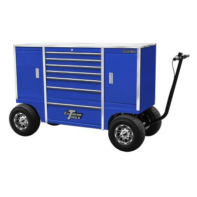 EXTTXPIT7009BL image(0) - Extreme Tools 70" 7 Drawer/2 Cmprtmt Pit Box, Blue
