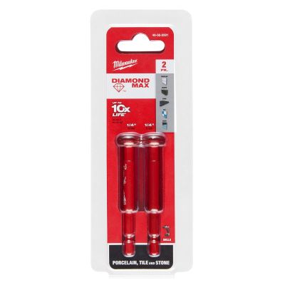 MLW49-56-0501 image(0) - DIAMOND MAX(tm) 1/4" Diamond Grit Hole Saw 2 PK