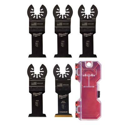 MLW49-10-9121 image(0) - Milwaukee UNIVERSAL FIT OPEN-LOK OSCILLATING MULTI-TOOL 5PC MULTI-TOOL BLADE GP KIT