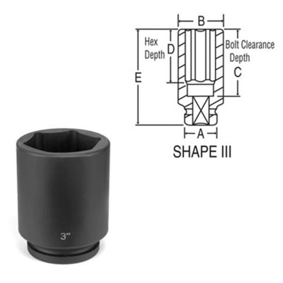 GRE4132D image(0) - SOC 4-1/8 1"D IMP 6PT DP BLK