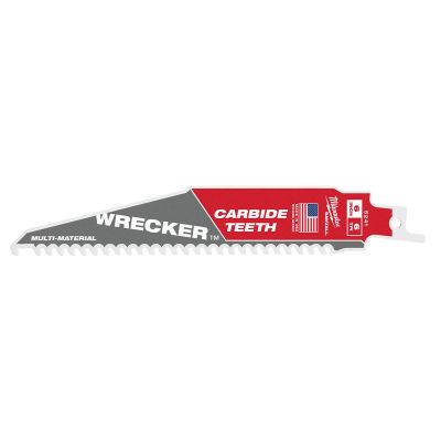 MLW48-00-5241 image(0) - 6" 6 TPI THE WRECKER™ with Carbide Teeth SAWZALL® Blade 1PK