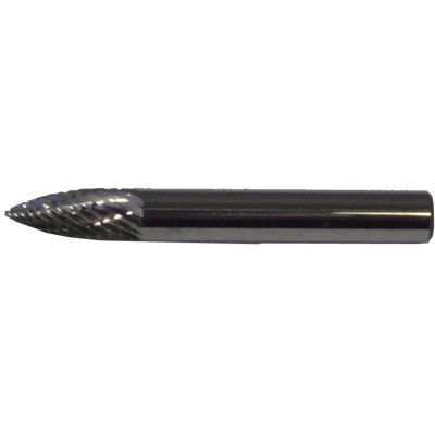 TMRTI404 image(0) - 1/4" Double Cut Burr, 5/8" Fluted Length, 2" Lengt