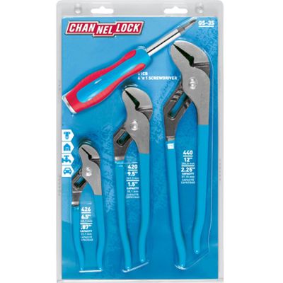 CHAGS3S image(0) - PLIER SET 4-IN-1 3 PC TONGUE N GROOVE