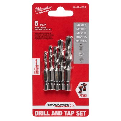 MLW48-89-4875 image(0) - SHOCKWAVE 5PC METRIC IMPACT DRILL TAP SET
