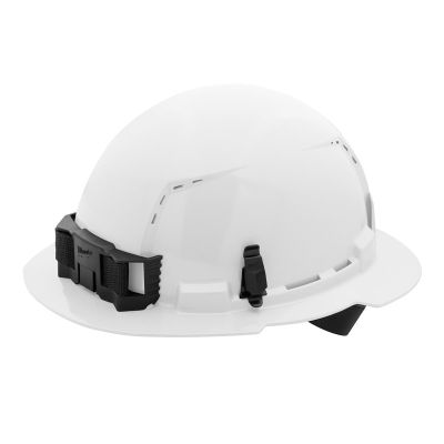 MLW48-73-1201 image(0) - White Full Brim Vented Hard Hat w/4pt Ratcheting Suspension - Type 1, Class C