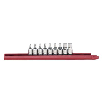 KDT81149 image(0) - 9-Pc 1/4" Drive SAE Stubby Hex Bit Driver Set
