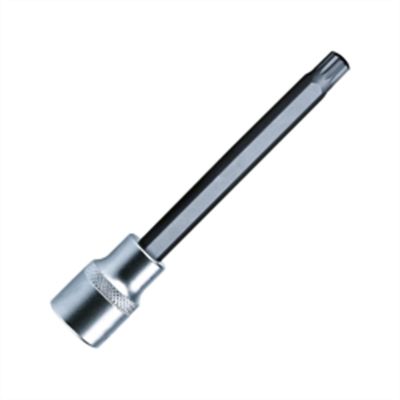 VIMXZN410 image(0) - VIM Tools XZN10 12-Point Triple Square, 4 in. L Bit and Holder, Black Bit with 3/8 in. Square Drive Satin Chrome Knurled Holder