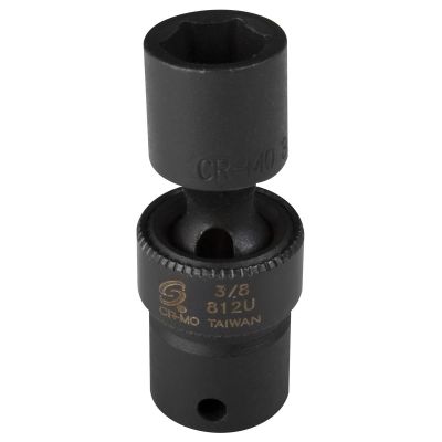 SUN812U image(0) - SOC 3/8 1/4D IMP UNIV 6PT BLK