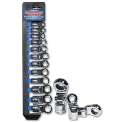 VIMCFB100 image(0) - VIM Tools 12-Piece 3/8 in. Drive 12 Point Metric Crow Foot Box Head Flexible Driver Set